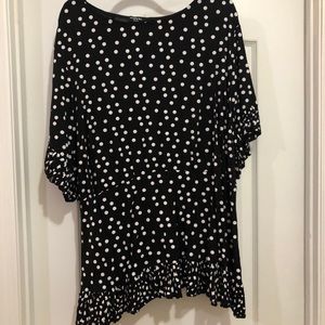 NWT Simply Be Polka Dot Peplum Blouse